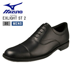 【送料無料・送料込（一部地域を除く）】　MIZUNO EXLIGHT ST 2 ミズノ エクスライト ST 2 ブラック(B1GM220109) メンズ　ビジネス　立ち仕事　外回り　疲れない　内羽根