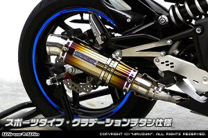 WirusWin ニンジャ Ninja400R・ER-4n(ER400B) ダイナミックマフラー グラデーションチタン仕様【スリップオン】 /ウイルズウィン