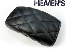 HEAVEN'S ピリオンシート ダイヤ ブラック/ヘブンズ 汎用 ピリオンパッド バイクシート ソロシートとの組み合わせに!
