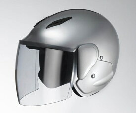 UVカットシールド&エアーダクト セミジェット ヘルメット シルバー フリーサイズ 125cc以下用 安心のSG規格適合