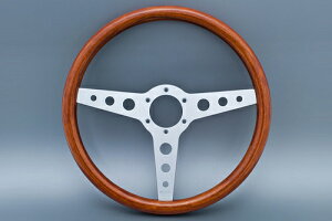 MONZA1(モンツァ1) フラットスポーク ウッドステアリング 35φ グリップ径:約24mm/ブラウンウッド