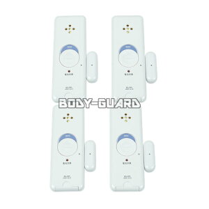 侵入対策 窓ピタッアラーム 衝撃&開放検知 4個セット ホワイト ASA-W13-N4P 防犯グッズ 侵入防止アラーム 防犯対策 空き巣対策 侵入警報器 防犯 ガラス 窓 破壊 屋内 強盗 侵入者 防犯用品 セキ