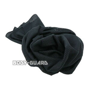 ネックスカーフ メッシュタイプ ブラック 無地 マフラー ストール おしゃれ アクセント ファッション 小物 日除け 日よけ 寒さ 対策 サバイバルゲーム サバゲー 装備 フェイスマスク メンズ