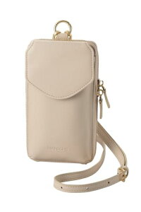 エレコム スマホショルダー スマホポーチ MAPOCHE お財布一体型 肩掛け マグネットボタン ミルクティーホワイト P-MAP04W 送料無料