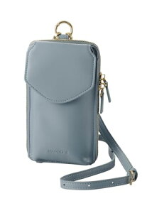 エレコム スマホショルダー スマホポーチ MAPOCHE お財布一体型 肩掛け マグネットボタン ダスティブルー P-MAP04BU 送料無料