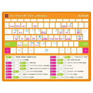 �G���R�� �}�E�X�p�b�h �V���[�g�J�b�g�L�[ ���͎x�� illustrator Ai Windows�p �I�����W MP-ECSCBGAIW ��������