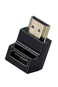 エレコム HDMI延長アダプター L字 スリムタイプ 【下方向】 HDMI (メス) - HDMI (オス) ブラック AD-HDAAB 送料無料