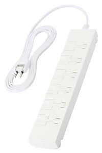 エレコム 電源タップ 雷ガード 6個口 2m イージーリリースタップ 【 回転脚パーツ 吊り穴 】 極性対応 ほこりシャッター スイング 送料無料