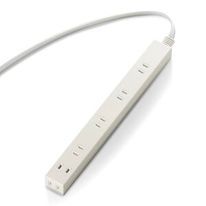エレコム(ELECOM) ELECOM ACアダプタすっきりタップ 6個口 2m ホワイト T-SL-2620WH 送料無料