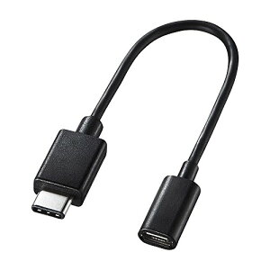 �T�����T�v���C(Sanwa Supply) USB Type-C-USB2.0microB�ϊ��A�_�v�^�P�[�u��(MicroUSB B�R�l ��������