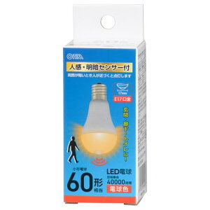 �I�[��(OHM) LED�d�����` E17 60�`���� �l�����ÃZ���T�[�t �d���F�b�I�[���d�@ LDA7L-G/E17 PIR 06-56 ��������