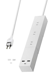 �G���R�� �d���^�b�v ���K�[�h USB�^�b�v 2.5m 3�� USB 32W [ USB-A 2�|�[�g/ USB-C 1�|�[�g ] �[ ��������