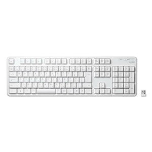 �G���R�� USB-A �L�[�{�[�h ���C�����X (���V�[�o�[�t��) �����u���� �t���L�[�{�[�h �z���C�g TK-FDM106TXWH ��������