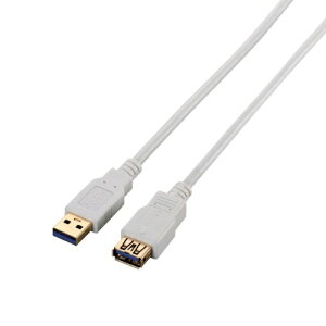 �G���R�� USB�P�[�u�� ���� USB3.0 (USB A �I�X to USB A ���X) �X�^���_�[�h 1m �z���C�g USB3-E1 ��������