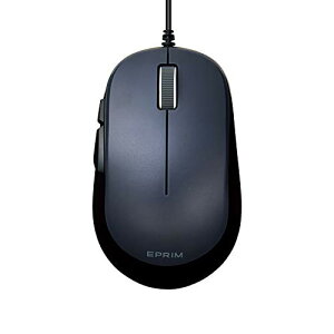 �G���R�� �}�E�X �L�� M�T�C�Y 5�{�^�� (�߂�E�i�ރ{�^������) BlueLED EPRIM �u���b�N M-Y9UBXBK ��������