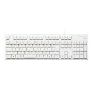 �G���R�� �L�[�{�[�h �L�� �����u���� �t���L�[�{�[�h �z���C�g TK-FCM104XWH ��������