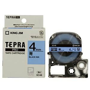 �i�܂Ƃ߁j �L���O�W�� �e�v�� PRO �e�[�v�J�[�g���b�W �p�X�e�� 4mm �^������ SC4B 1�� �y×5�Z�b�g�z ��������