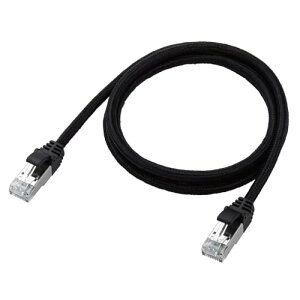 �G���R�� LAN�P�[�u�� CAT8 1m 40Gbps �ܐ܂�h�~ ���b�V���P�[�u�� �u���b�N LD-OCM/BK10 ��������