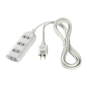 �o�b�t�@���[ BUFFALO 2�s�����d���^�b�v 4���^�C�v �V���b�^�[�t 3m �z���C�g BSTAPSH2430WH ��������