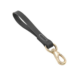 リード 犬 ショートリード 訓練 しつけ リード 本革 牛革 犬 短い 大型犬 中型犬 (ダークブラウン / ブラック)(Sサイズ 長さ30cm 幅2cm / Mサイズ 長さ55cm 幅2cm)