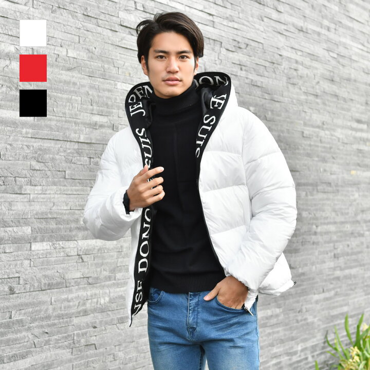 楽天市場】中綿ダウンジャケット メンズ ブランドロゴ エコダウン  