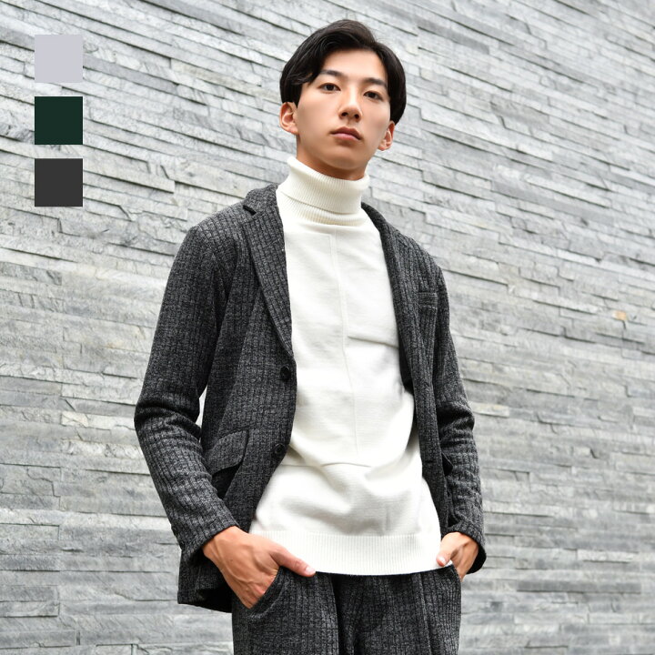 楽天市場】ジャケット メンズ ニット ニットジャケット テーラード  