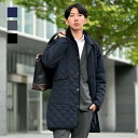 キルティングコート メンズ ステンカラーコート ダウンコート ビジネスコート ハーフコート 中綿 春秋冬 モード系 カジュアル アメカジ 撥水加工 大きいサイズ ネイビー チャコールグレー ブラック 紺 黒 M L XL LL 2L XXL LLL 3L