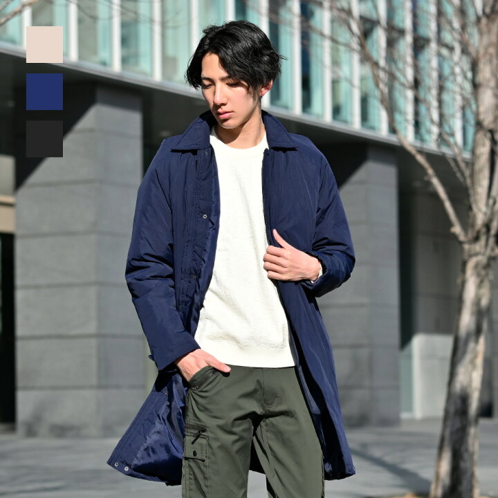 楽天市場】ステンカラーコート ダウンコート メンズ ロングコート  