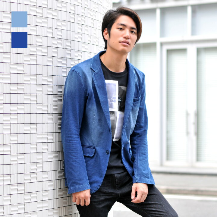 楽天市場 デニムジャケット メンズ 秋 秋冬 カジュアル ストレッチ アメカジ サーフ サックスブルー ネイビー M L Xl Ll 2l Evolution エボリューション Hk エイチケー Select Shop Hk エイチケー