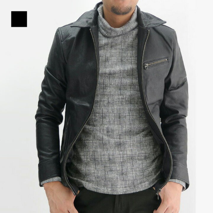 楽天市場】レザージャケット メンズ 本革 ゴートレザー 山羊革  