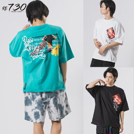 フォトフォトプリントビッグシルエットTシャツ メンズ ビッグシルエット オーバーサイズ ストリート系 韓国ファッション 韓国系 RE730 セブンサーティー