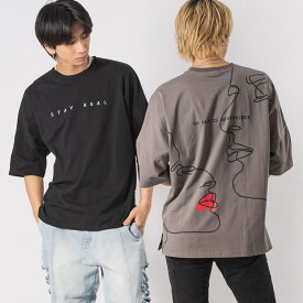 イラストタッチドルマンTシャツ メンズ ビッグシルエット オーバーサイズ ストリート系 韓国ファッション 韓国系 RE730 セブンサーティー