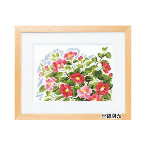 手芸・クラフト・生地 関連 ししゅうキット 7183(白) 風に舞う華たち 寒風のつばき オススメ 送料無料