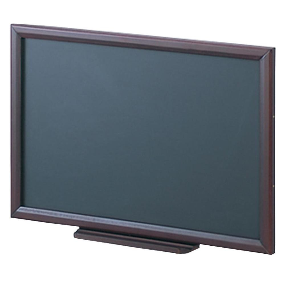 【単三電池 1本】付きナカバヤシ 木製黒板(小) 450×300mm ブラック WCF-4530D フレーム付きの木製黒板。