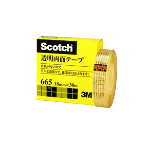 ItBXpi֘A 3M Scotch XRb` ʃe[v 18mm×30m 3M-665-1-18   