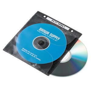 パソコン周辺機器関連 サンワサプライ　DVD・CD不織布ケース(リング穴付・ブラック)　FCD-FR100BKN おすすめ 送料無料 おしゃれ