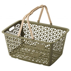 スタッキングバスケット 買い物かご カーキ SF-107KH 掃除 洗濯 クリーニング ランドリー 浴室 キッチン 台所 用品| 関連単語 竿 布団 タタキ 洗濯ばさみ ハンガー 叩き ふとん 部屋 干し 桶 石