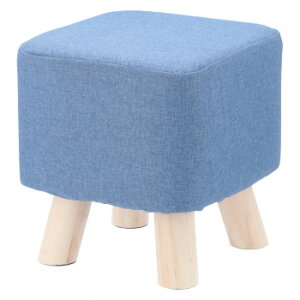 不二貿易 C/D:16446 ミニファブリックスツール スクエア ブルー 16446 家具 収納 ラック | 関連単語 キャビネット 本棚 ベンチ収納 扉付き収納 カラーボックス 書類ラック テレビボード ディスプ