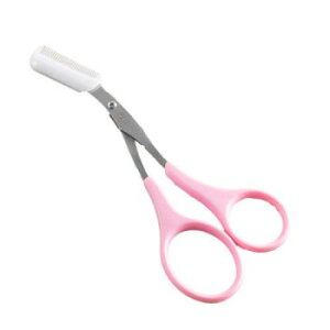 KQ0809 クシ付マユハサミ ピンク 131483 健康 美容 介護 | 関連単語 健康 インソール 杖 補助器具 歩行 化粧水 コスメ 下地 化粧品 スプレー 美容液 美顔器 家電 美顔 ブラシ ポーチ 鏡付き 落とし