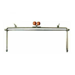 ソウヒロ joint クラフトパーツ レアウッド玉付きベンリー口金(アンティークゴールド) 型紙付き 953/ベージュ/茶 JTM-B110A