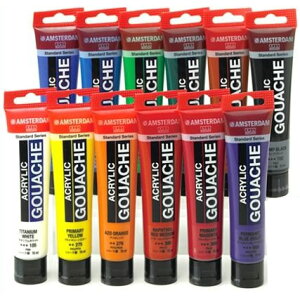 文具・玩具 AMSTERDAM アムステルダム アクリリックガッシュ 70mlチューブ 12色セットA 410553 おすすめ 送料無料