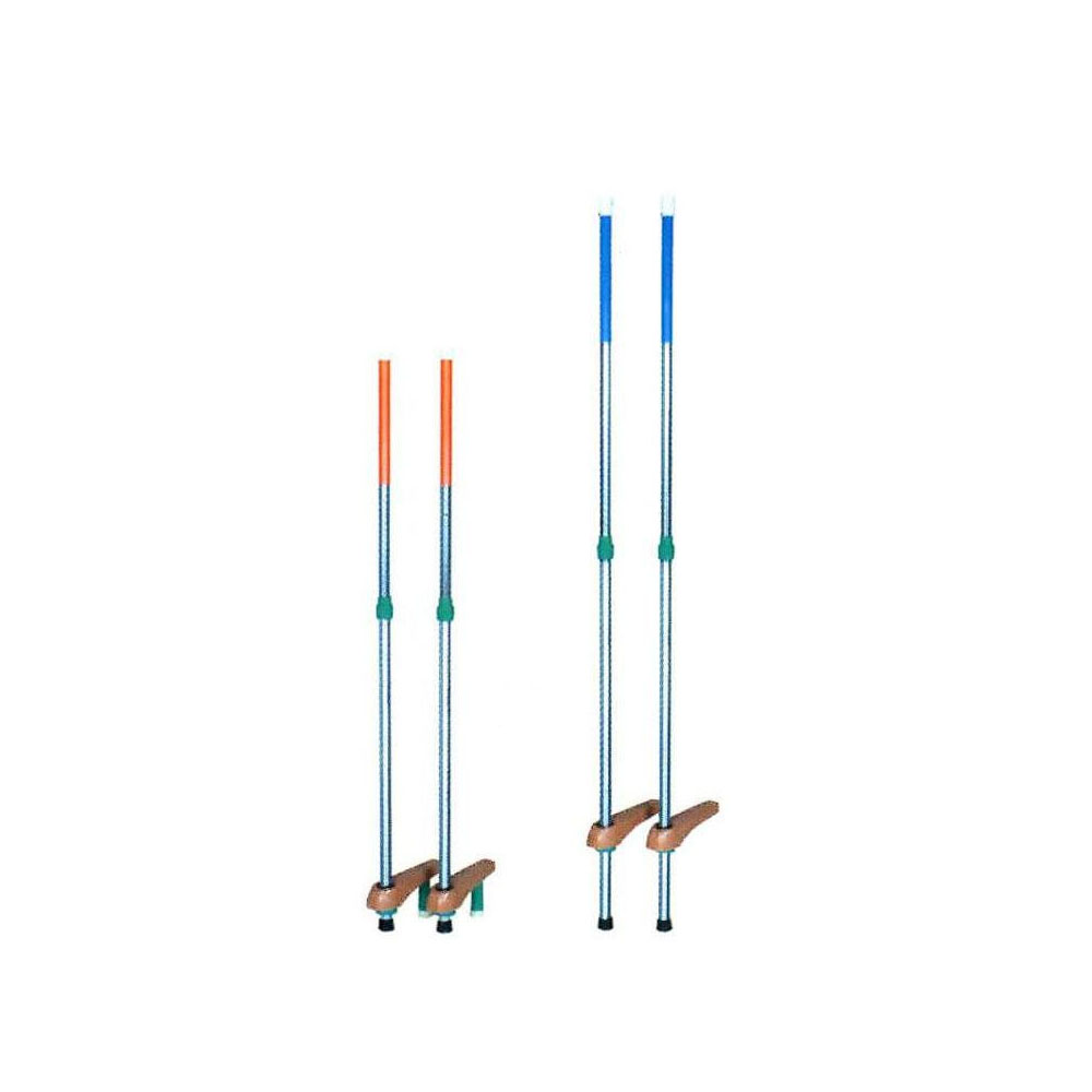 直送商品 単三電池 3本 おまけ付きスライド式で長さの調節が可能な竹馬 スポーツ スライド式で長さの調節が可能な竹馬 至上 アウトドア関連 ブルー