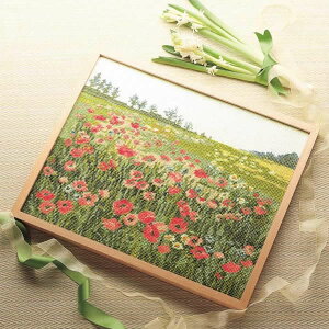 手芸・クラフト・生地 ししゅうキット 7111(オフホワイト) 四季彩の詩 ポピーの咲く頃 オススメ 送料無料
