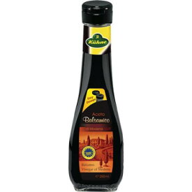 イタリア・モデナ地方のアセトバルサミコをベースに、キューネ社伝統のビネガー製法が生かされた大変まろやかな黒酢です (酸度6%) 生産国:イタリア 賞味期間:1440日