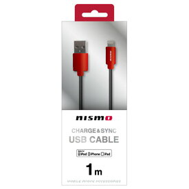 アイディア 便利 グッズ NISSAN 公式ライセンス品 NISMO CHARGE & SYNC USB CABLE FOR IPHONE RED NMUJ-LP1RD お得 な全国一律 送料無料