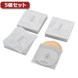 パソコン関連 5個セットエレコム Blu-ray・CD・DVD対応不織布ケース タイトルカード CCD-NIWB240WH CCD-NIWB240WHX5 おすすめ 送料無料