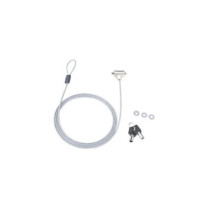 SL-31同等品 組み合わせ自由なeセキュリティ版 錠とワイヤーが一体型なので、邪魔になりません 移動が多い方に最適な着脱簡単タイプです 取付け時に緩みが生じる場合は、付属のスペーサー