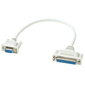 RS-232C�ϊ��A�_�v�^�E�P�[�u�� DOS V�p�\�R���̃V���A���|�[�g(D-sub9pin�I�X)��D-sub25pin���X�ɕϊ�����P�[�u���ł� �R�l�N�^:D-sub9pinm���X(�C���`�l�W)-D-sub25pin���X(�~���i�b�g) �P�[�u����:��0.2m
