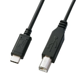 USBタイプCとUSB2.0BコネクタのUSB2.0ケーブル1mブラックUSB認証取得品 USBtype-Cポートを持つパソコン、タブレット端末などと、USB機器(USB2.0B端子を持つ機種)を接続を接続するためのケーブルです ↓ 両面させるUS…