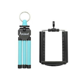 携帯に便利なミニ三脚とスマートフォンアダプターをセット (ブルー) E-2119 人気 商品 送料無料